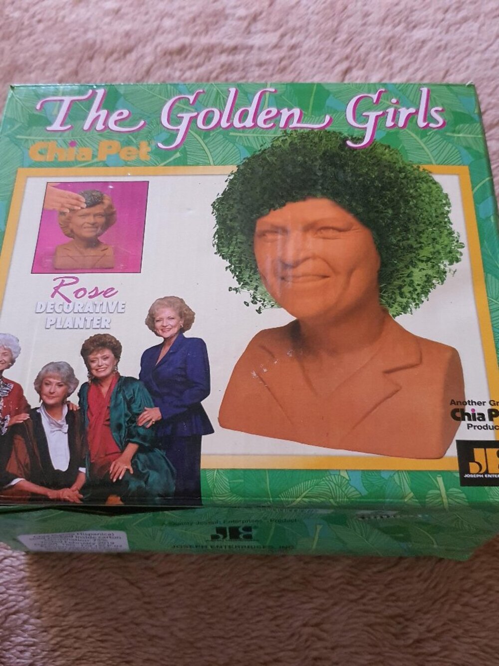 Betty White The Golden Girls Rose Chia Pet Head Decorative Planter New In Box